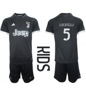 Maillot de foot Juventus Manuel Locatelli #5 Troisième enfant 2023-24 Manches Courte (+ pantalon court)